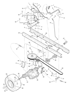 Motion Drive Diagram and Parts List for 405000X8C 2004 Briggs and Stratton Lawn Tractor